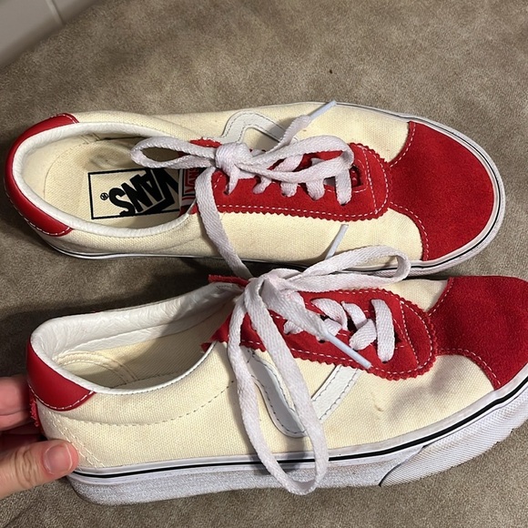 Vans Retro Sport- Suede Racing Red classic white sneakers size 6 - Picture 2 of 13